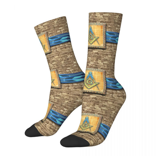 Master Mason Blue Lodge Masonic Socks with Emblem-Socks-Masonic Makers