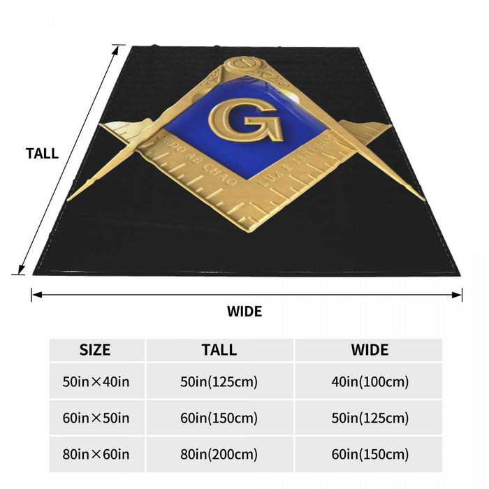 Master Mason Blue Lodge Masonic Sofa Blanket-Blankets-Masonic Makers