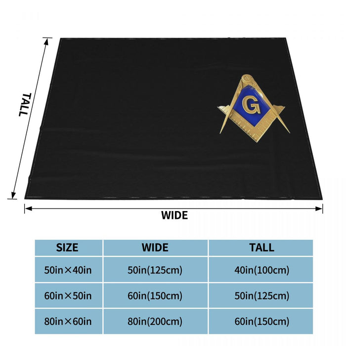 Master Mason Blue Lodge Masonic Sofa Blanket-Blankets-Masonic Makers