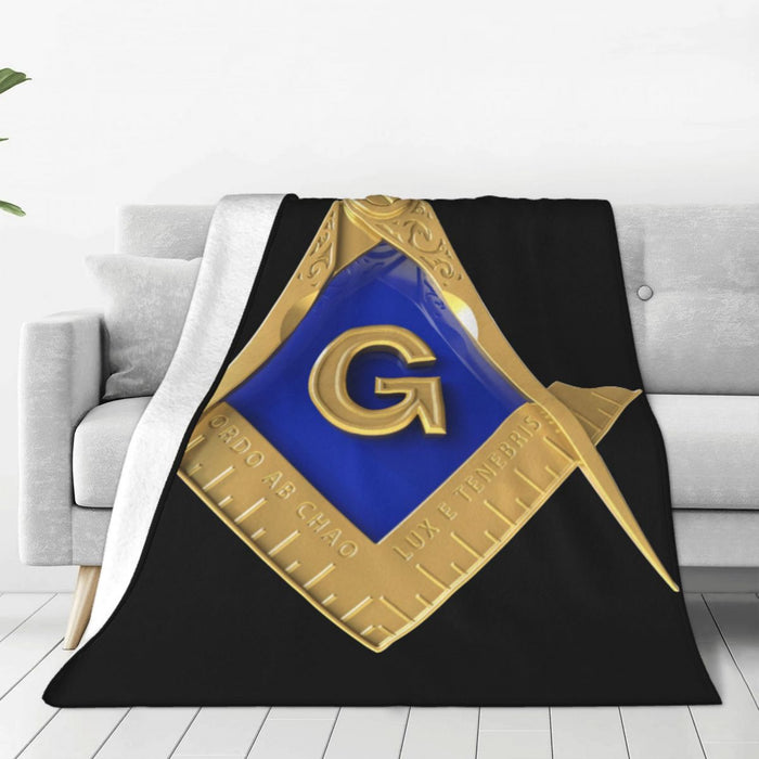 Master Mason Blue Lodge Masonic Sofa Blanket-Blankets-Masonic Makers