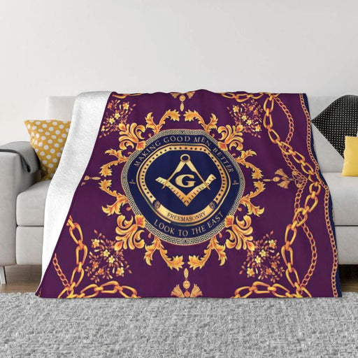 Master Mason Blue Lodge Masonic Sofa Blanket-Blankets-Masonic Makers