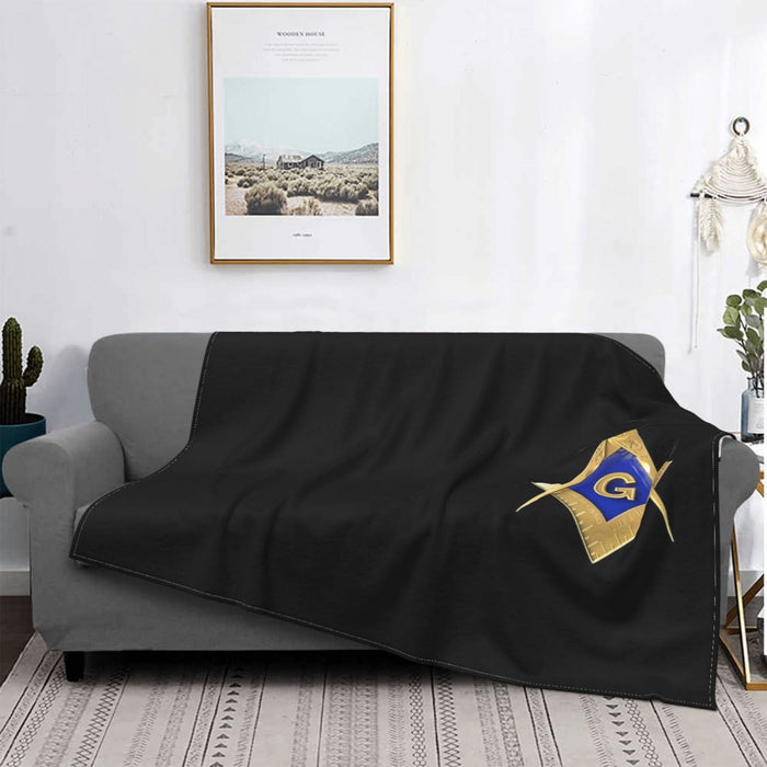 Master Mason Blue Lodge Masonic Sofa Blanket-Blankets-Masonic Makers