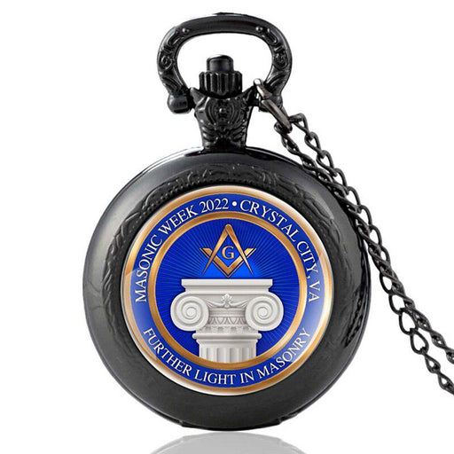 Master Mason Blue Lodge Masonic Vintage Quartz Pocket Watch-Pocket Watches-Masonic Makers