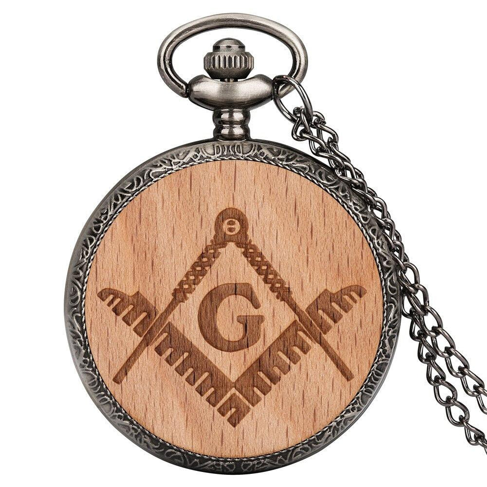 Master Mason Blue Lodge Masonic Vintage Quartz Pocket Watch-Pocket Watches-Masonic Makers