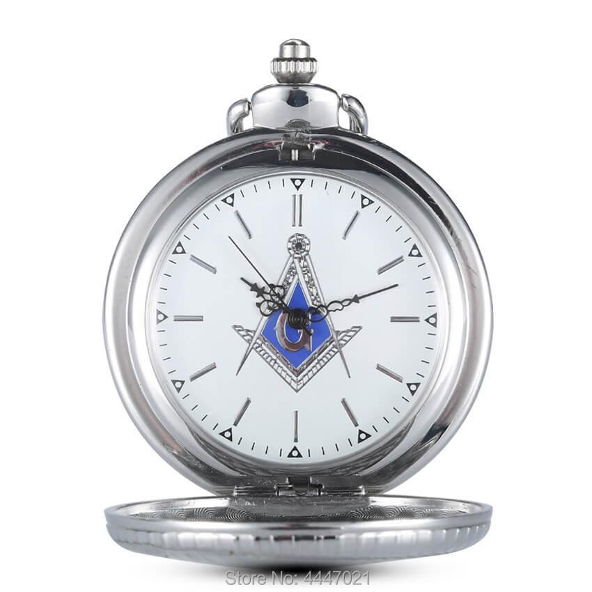 Master Mason Blue Lodge Masonic Vintage Quartz Pocket Watch-Pocket Watches-Masonic Makers