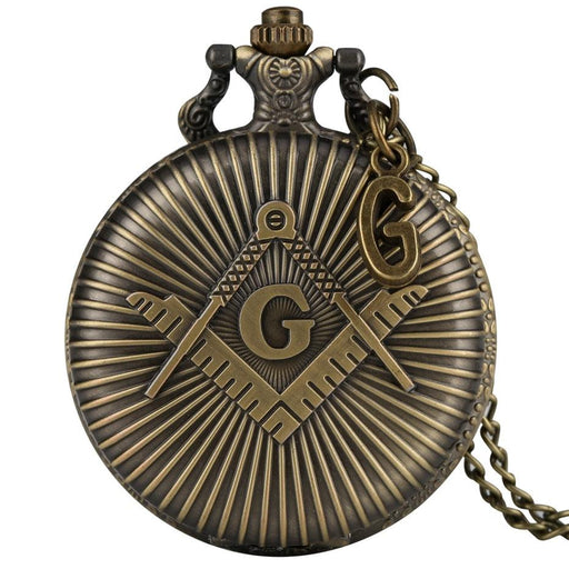 Master Mason Blue Lodge Masonic Vintage Quartz Pocket Watch-Pocket Watches-Masonic Makers