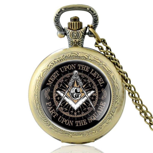 Master Mason Blue Lodge Masonic Vintage Quartz Pocket Watch-Pocket Watches-Masonic Makers