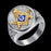 Master Mason Blue Lodge Silver Masonic Ring - Stainless Steel-rings-Masonic Makers