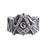 Master Mason Blue Lodge Silver Masonic Ring - Stainless Steel-rings-Masonic Makers