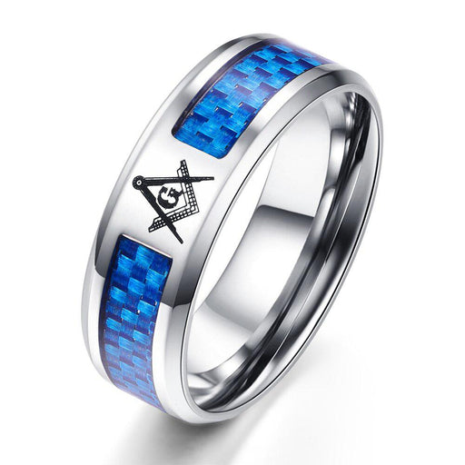 Master Mason Blue Lodge Titanium Masonic Ring - Multi Colors-rings-Masonic Makers