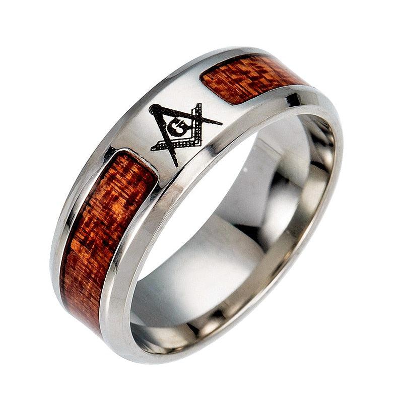 Master Mason Blue Lodge Unique Masonic Ring - Titanium Steel-rings-Masonic Makers