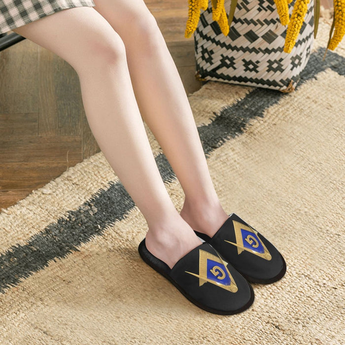 Master Mason Blue Lodge Yellow Masonic House Shoe - Cotton-House Shoes-Masonic Makers