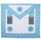 Master Mason Craft English Regulation Masonic Apron - White & Turquoise-Aprons-Masonic Makers