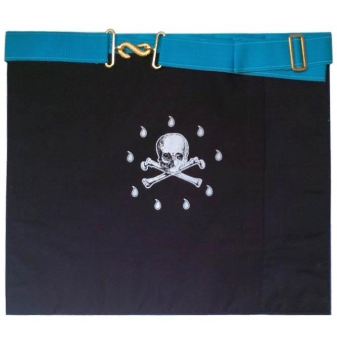 Master Mason Masonic Apron - White & Turquoise-Aprons-Masonic Makers