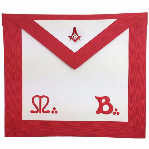 Master Mason Scottish Rite Masonic Apron - Red Moire-Aprons-Masonic Makers