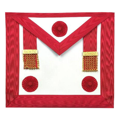 Master Mason Scottish Rite Masonic Apron - Turquoise Moire with Rosettes-Aprons-Masonic Makers