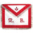 Master Mason Scottish Rite Masonic Apron - White & Red Moire-Aprons-Masonic Makers