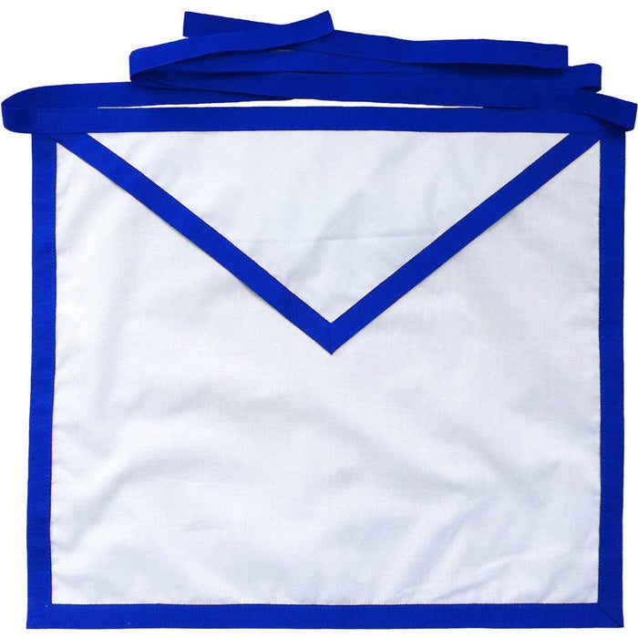 Member Blue Lodge Masonic Apron - White Duck Cotton Blue Ribbon-Aprons-Masonic Makers