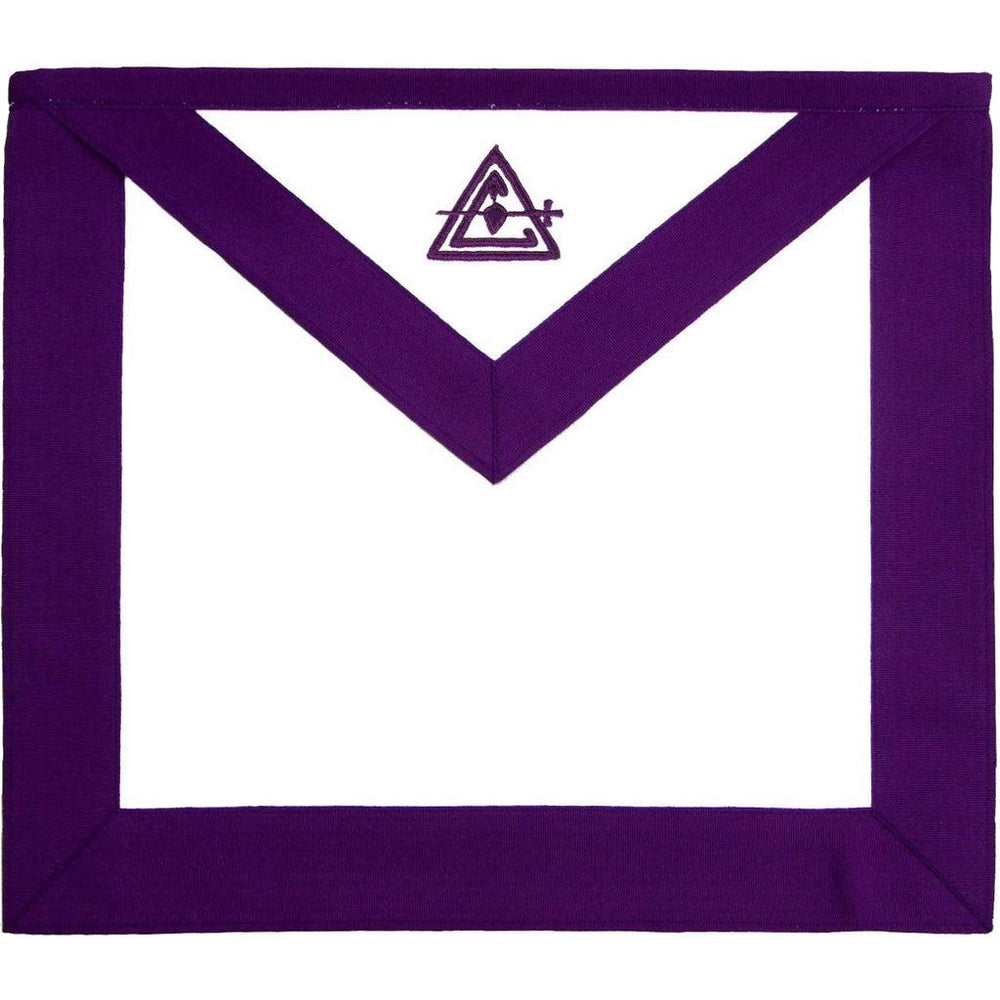 Member Council Masonic Apron - Purple Grosgrain-Aprons-Masonic Makers