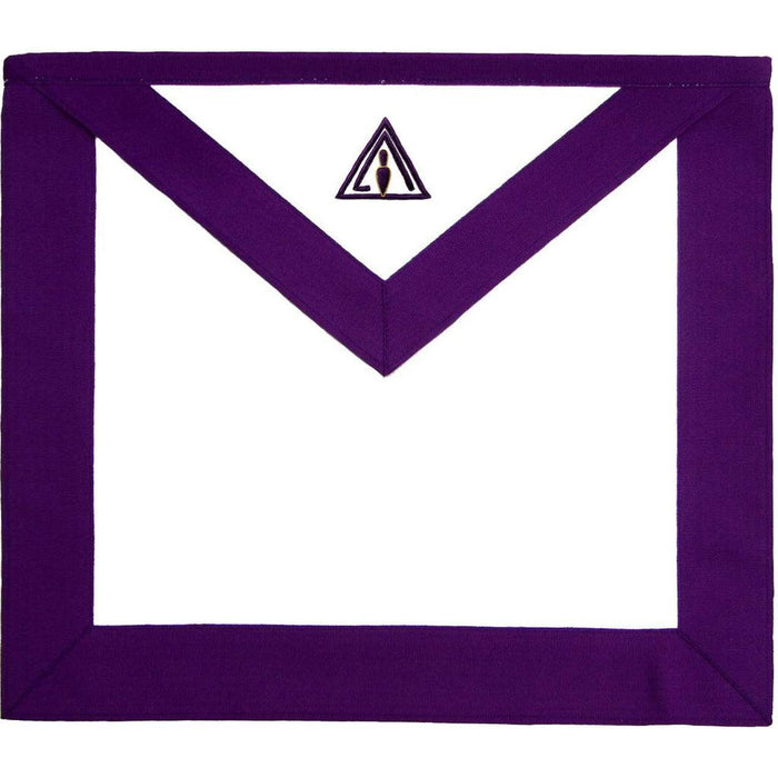 Member Council Masonic Apron - White & Purple-Aprons-Masonic Makers