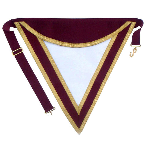 Member Royal & Select Masters English Regulation Masonic Apron - Maroon-Aprons-Masonic Makers