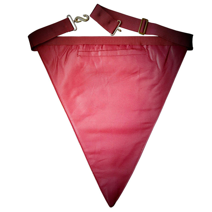 Officers & Past Master Royal & Select Masters English Regulation Masonic Apron - Maroon-Aprons-Masonic Makers