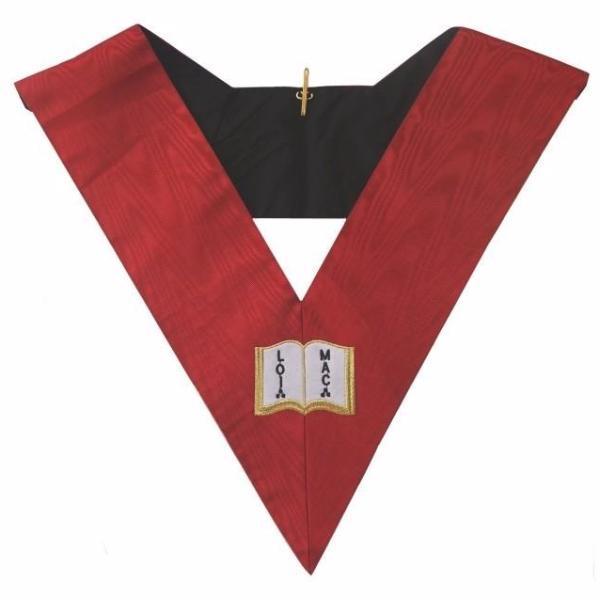 Orator 18th Degree Scottish Rite Masonic Collar - Red Moire-Collars-Masonic Makers