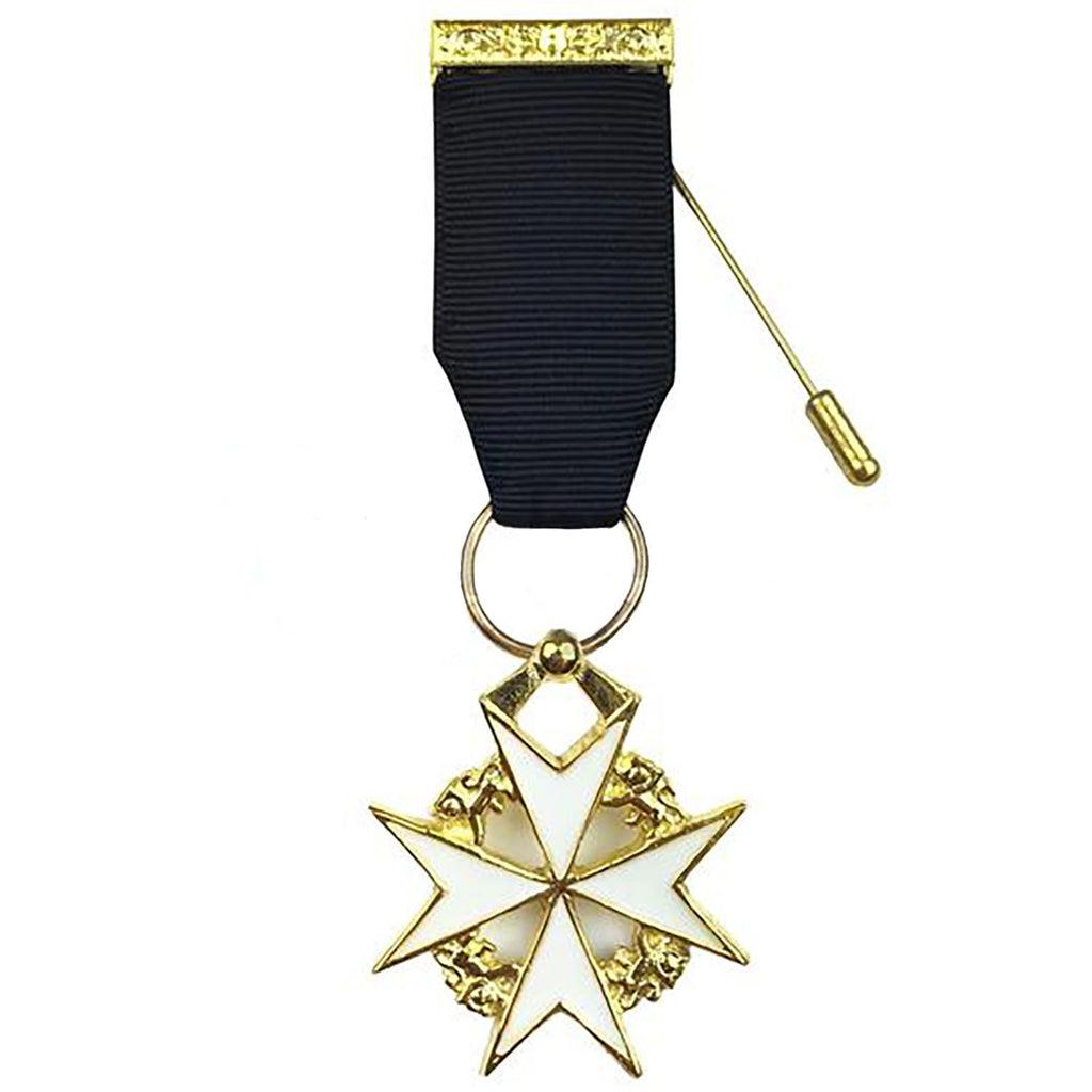 Order of Malta Commandery Masonic Breast Jewel - Gold Plated-Breast Jewels-Masonic Makers