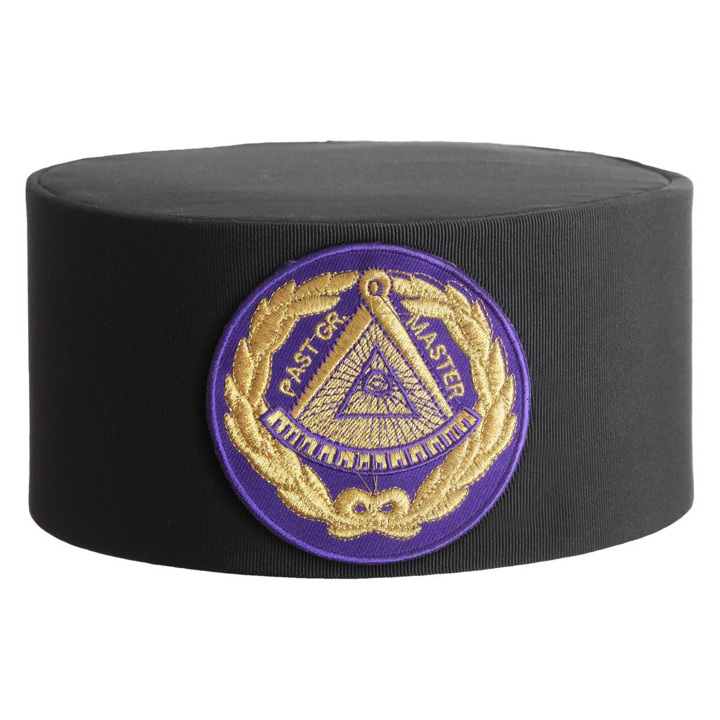 Past Grand Master Blue Lodge Masonic Crown Cap - Purple Patch With Gold Emblem-Crown Caps-Masonic Makers