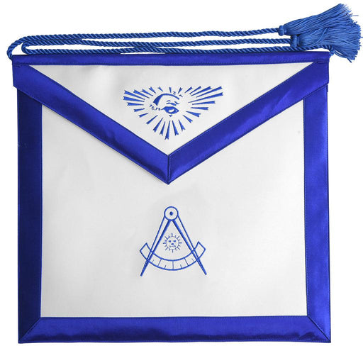 Past Master Blue Lodge Masonic Apron - Blue Tassels-Aprons-Masonic Makers