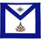 Past Master Blue Lodge Masonic Apron - Royal Blue Grosgrain Gold Embroidery-Aprons-Masonic Makers