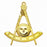 Past Master Blue Lodge Masonic Collar Jewel - Gold Plated-Collar Jewels-Masonic Makers