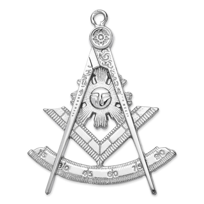 Past Master Blue Lodge Masonic Collar Jewel - Silver Plated-Collar Jewels-Masonic Makers