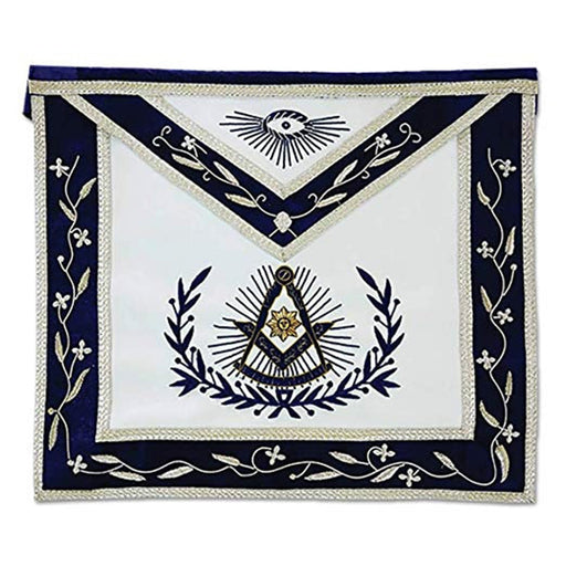 Past Master Blue Lodge Masonic Embroidered Apron - Crafted Apron-Aprons-Masonic Makers