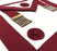 Provincial Steward Craft English Regulation Masonic Apron - White & Maroon-Aprons-Masonic Makers