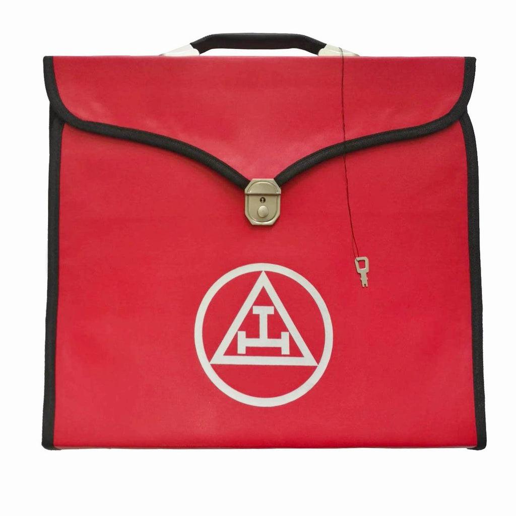 Royal Arch Chapter Masonic Apron Case - Red Leather-Apron Cases-Masonic Makers