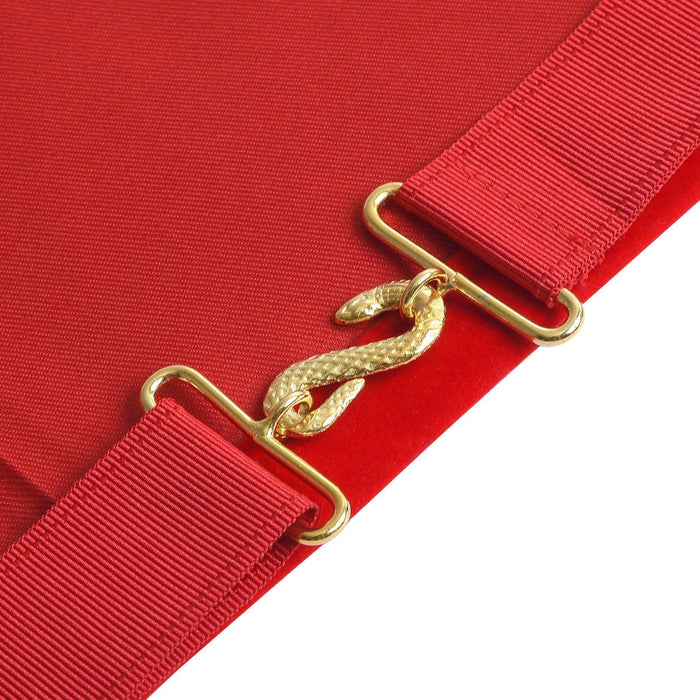 Royal Arch Chapter Masonic Apron - Red with Triple Tau Insignia-Aprons-Masonic Makers