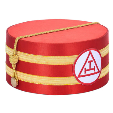 Royal Arch Chapter Masonic Crown Cap - Red & Gold-Crown Caps-Masonic Makers