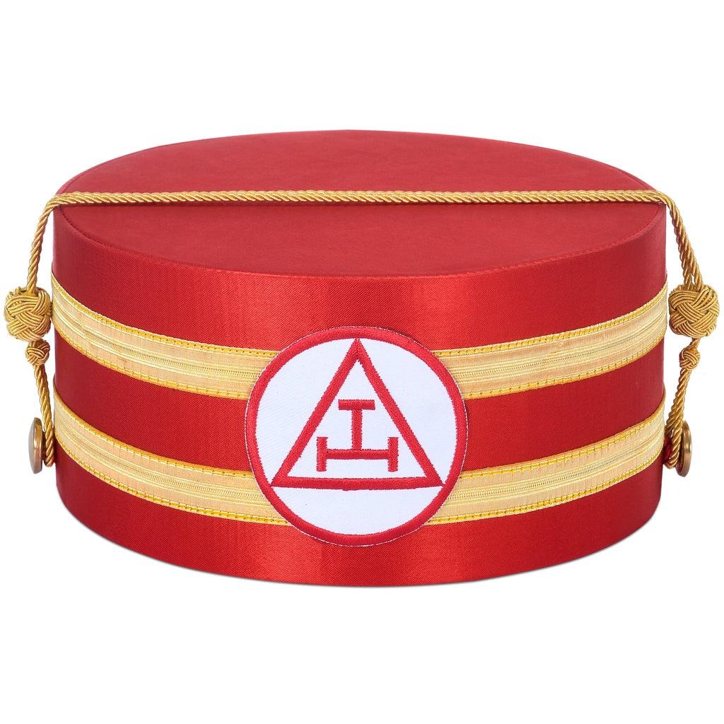 Royal Arch Chapter Masonic Crown Cap - Red & Gold-Crown Caps-Masonic Makers