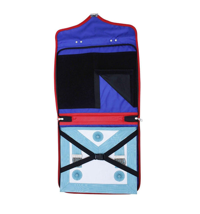 Royal Arch Chapter Red Triple Masonic Leather Apron Case-Apron Cases-Masonic Makers