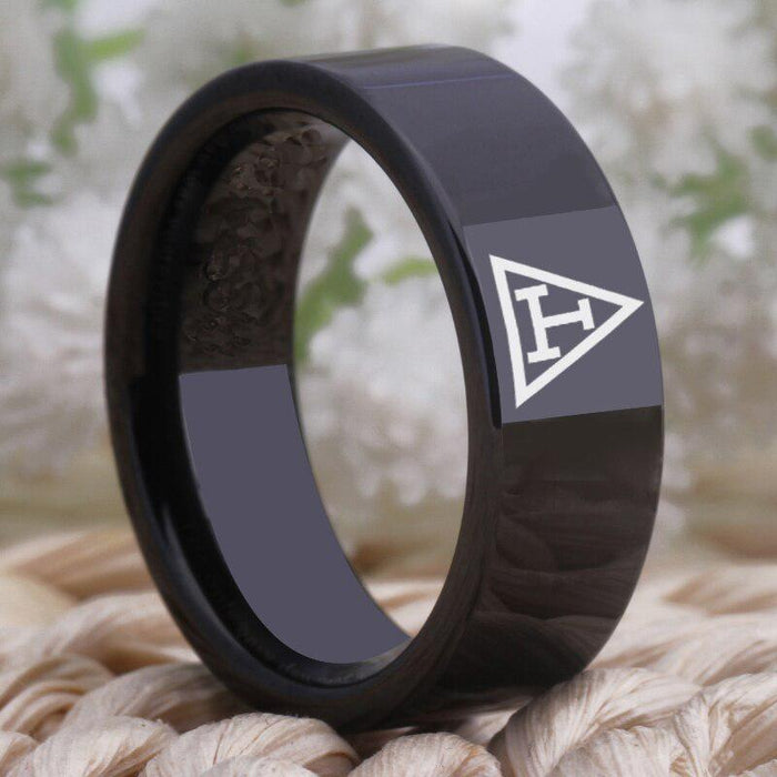 Royal Arch Masonic Ring - Black Color & Stainless Steel-Rings-Masonic Makers