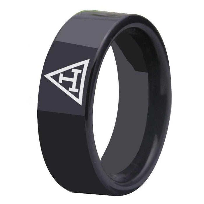 Royal Arch Masonic Ring - Black Color & Stainless Steel-Rings-Masonic Makers