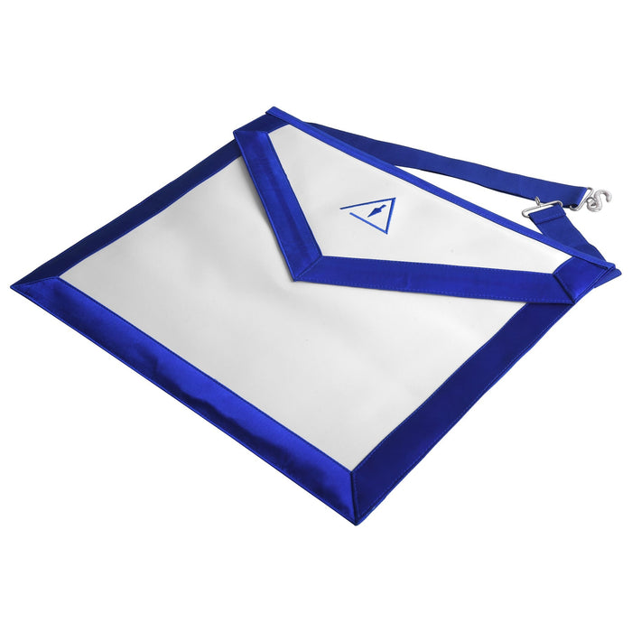 Royal & Select Masters English Regulation Masonic Apron - White & Blue Embroidery-Aprons-Masonic Makers