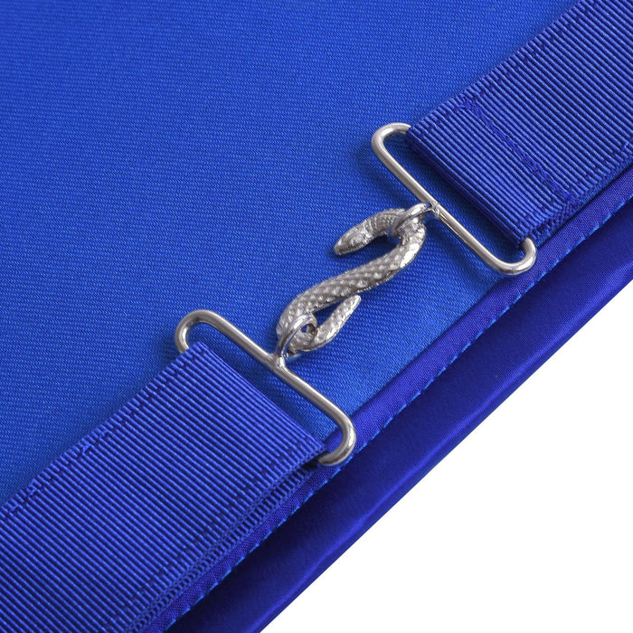 Royal & Select Masters English Regulation Masonic Apron - White & Blue Embroidery-Aprons-Masonic Makers