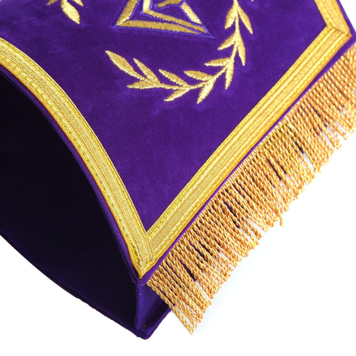 Royal & Select Masters English Regulation Masonic Cuff - Purple Velvet With Fringe-Cuffs-Masonic Makers