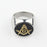 Master Mason Blue Lodge Vintage Stainless Steel Masonic Ring - Silver