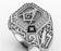 Master Mason Blue Lodge Unique Masonic Ring - Rhinestone