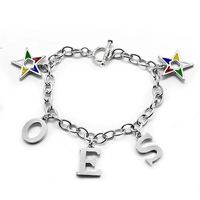 Order Of Eastern Star Masonic Bracelet - Adjustable Chain