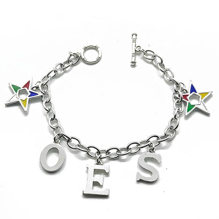 Order Of Eastern Star Masonic Bracelet - Adjustable Chain