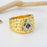 Master Mason Blue Lodge Vintage rhinestone Masonic Ring - Gold